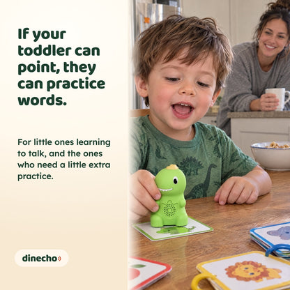 If your toddler can point, they can practice words